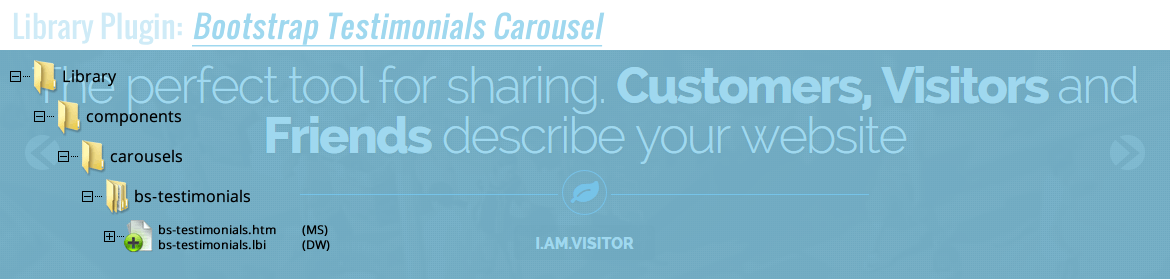 Library component - testimonials carousel